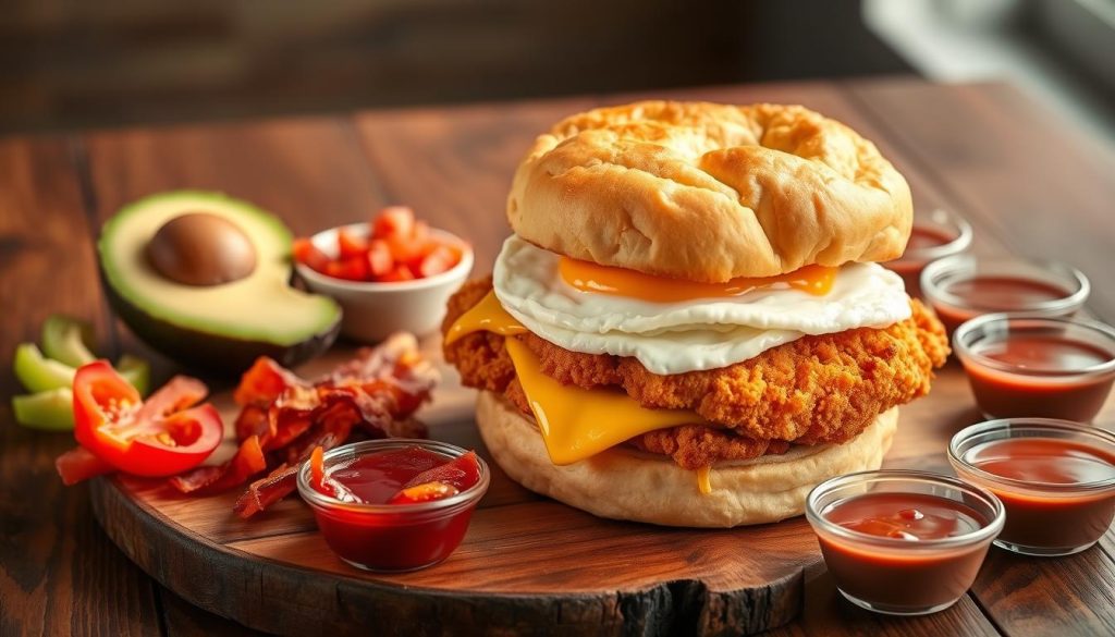 KFC breakfast sandwich customization