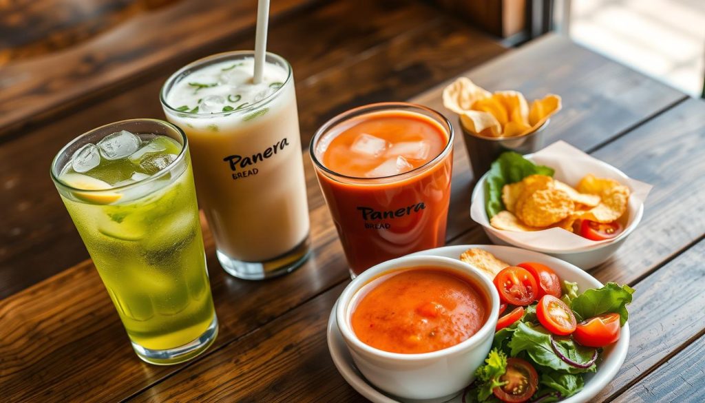 Panera Bread drinks and sides