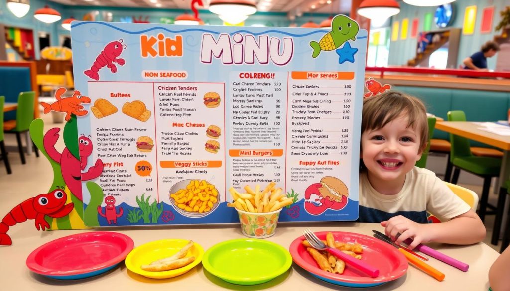 Red Lobster children’s non-seafood menu