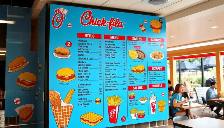 chick fil a little blue menu