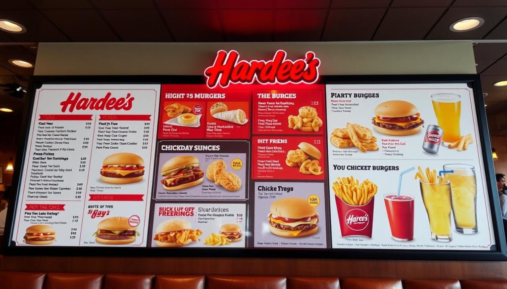 hardees restaurant menu