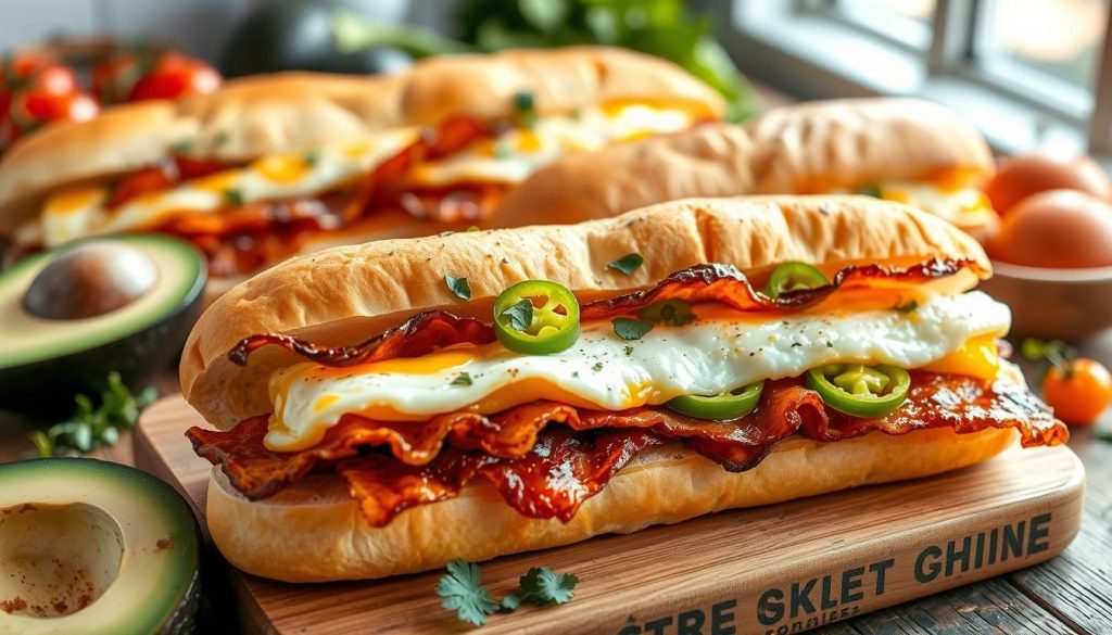 hearty breakfast subs