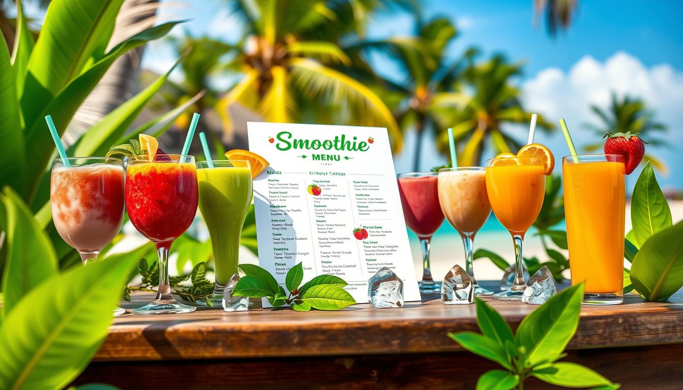 tropical smoothie menu