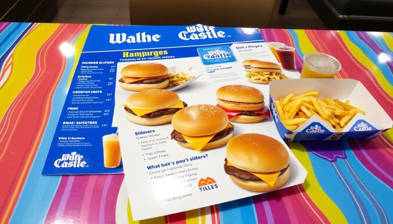 white castle hamburger menu