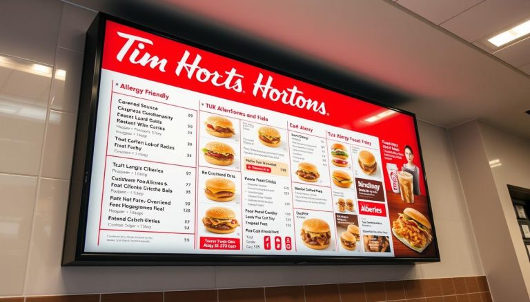 tim hortons allergy menu