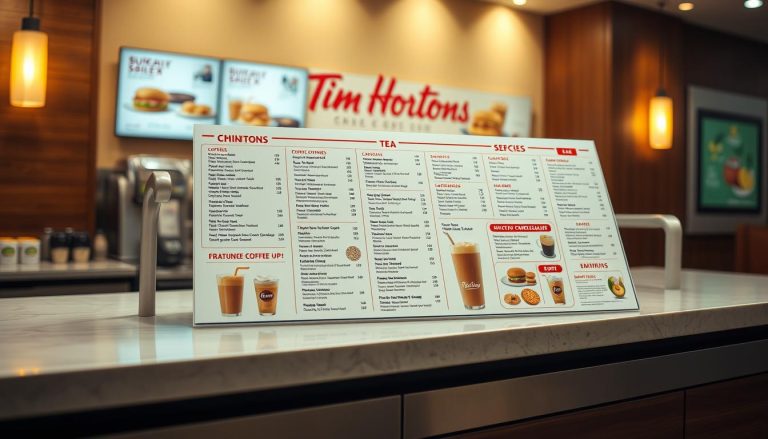 tim hortons drink menu